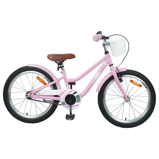 Bicicleta Infantil 20 Polegadas para 6-11 Anos Rosa Claro