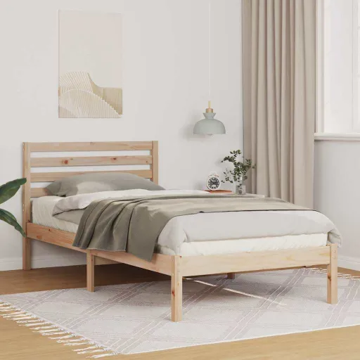Estrutura da Cama com Cabeceira Castanho 80 x 200 cm