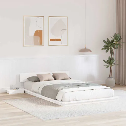 Estrutura da Cama Castanho 140 x 190 cm Madeira