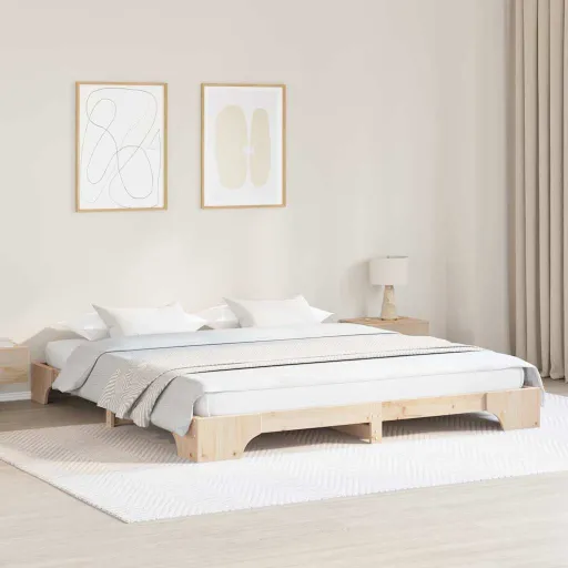 Estrutura da Cama Natural 200 x 200 cm