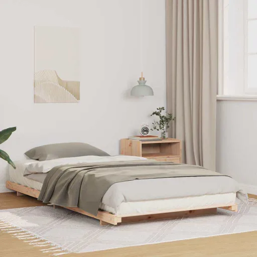 Estrutura de Cama de Chão Castanho 100 x 200 cm