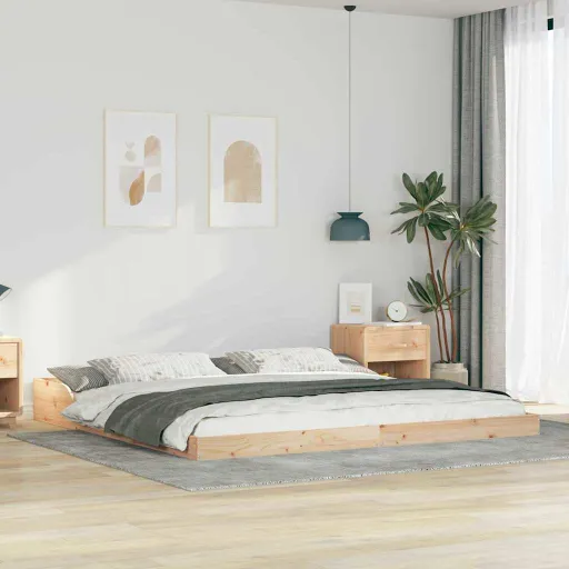 Estrutura da Cama Castanho 200 x 200 cm