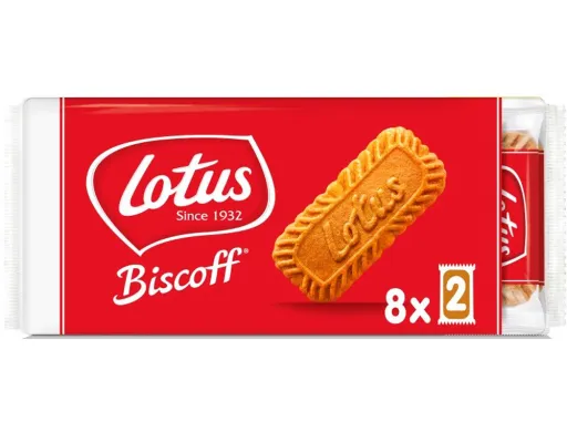 Bolachas Lotus Biscoff Caramelizadas Pack de 8 Bolsas de 2 Unidades 124 gr