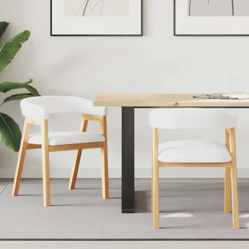 Cadeiras de Jantar   Natural 54 x 57 x 73 cm (2 pcs)