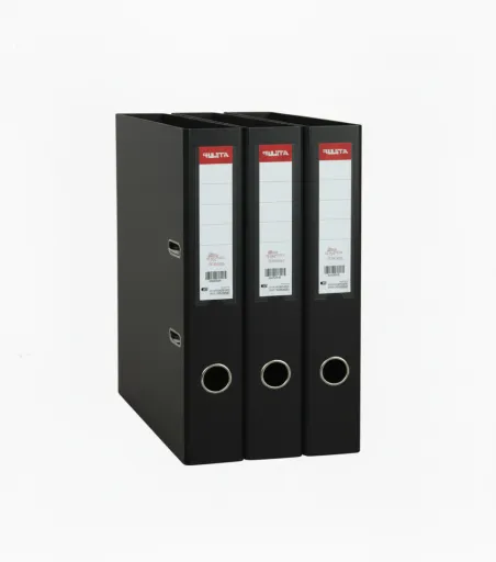 Conjunto De Pastas De Arquivo L.60mm Preto Almaço PP/Papel Avalon