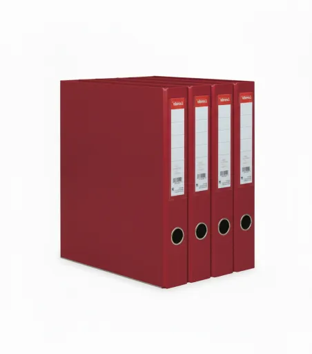 Conjunto de Pastas de Arquivo L.60mm Vermelho PP/Papel Avalon 330x260x160