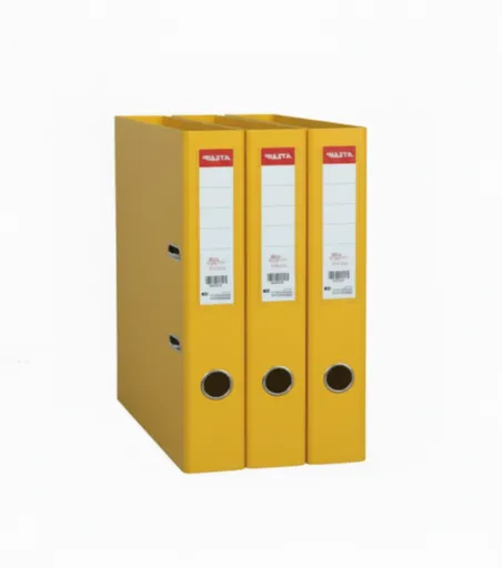 Conjunto De Pastas De Arquivo L.60mm Amarelo Almaço PP/Papel Avalon