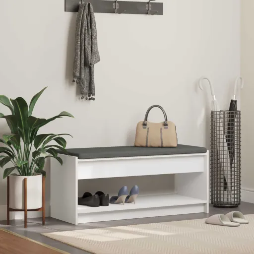 Banco de Hall Branco 103 x 38 x 45 cm