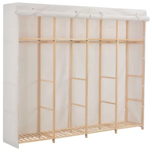 Roupeiro 200x40x170 cm Tecido Branco