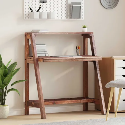 Mesa Castanho 90 x 50 x 103 cm Madeira Reforçada Sólida