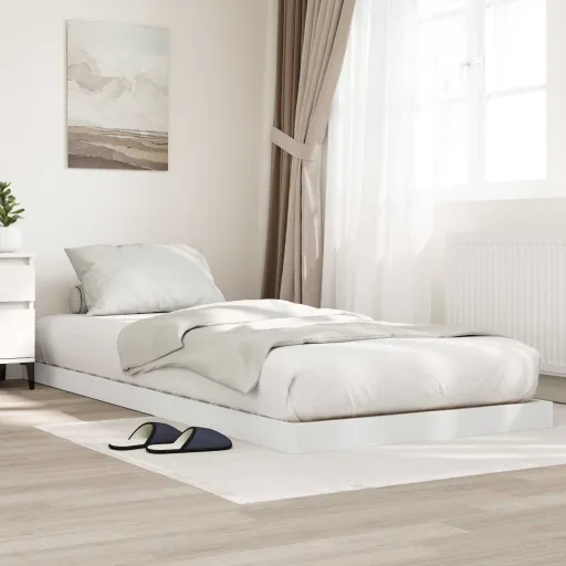 Estrutura de Cama de Chão Branco 71,5 x 190 cm