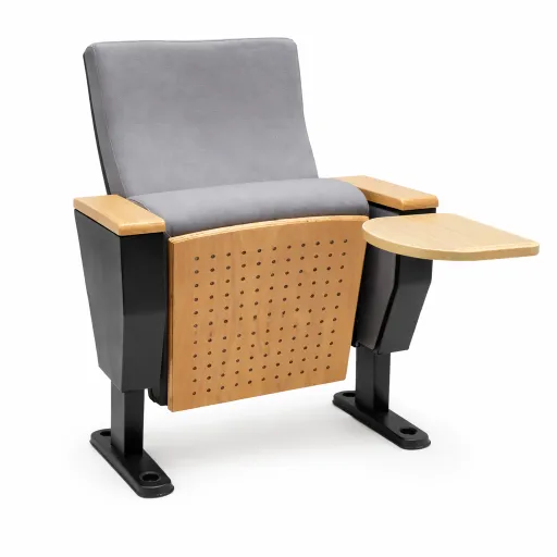 Cadeira Auditório Master Cinza com Palmatória Ergonómica