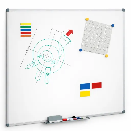 Bi Office - Quadro Branco Magnético 120x250 cm Porcelana Mate Maya