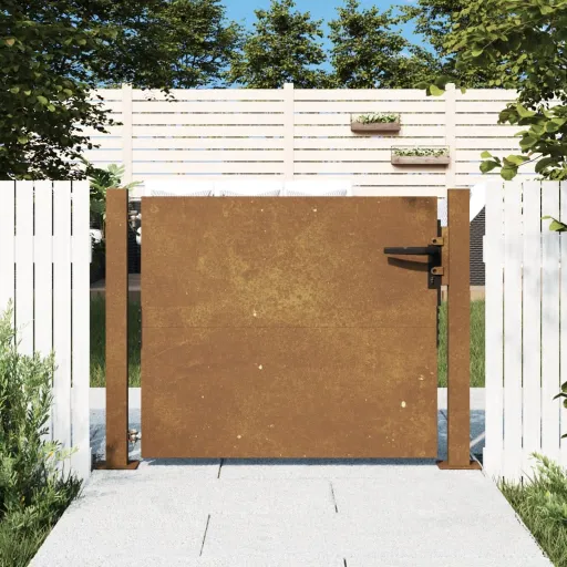 Portão de Jardim 100x100 cm Aço Corten