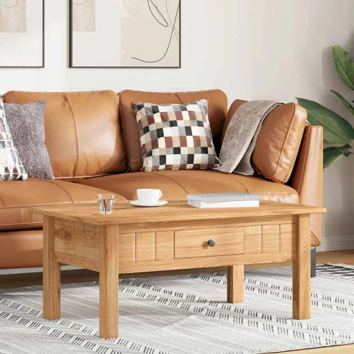 Mesa de Centro 100x60x43,5 cm Pinho Maciço Panama