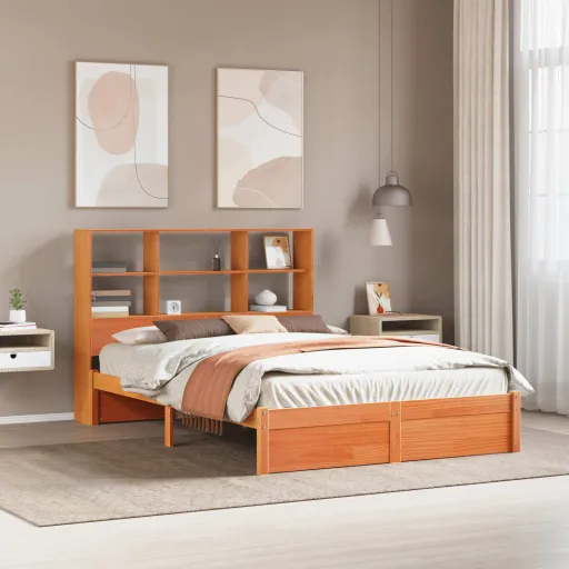Estrutura de Cama com Cabeceira com Armazenamento   (2 pcs)