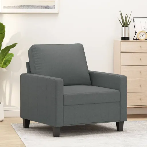 Poltrona 60 cm Tecido Cinzento-Escuro
