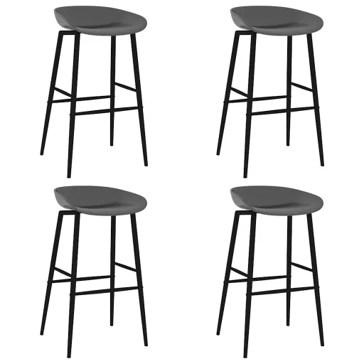 Cadeiras de Bar   Cinzento (4 pcs)