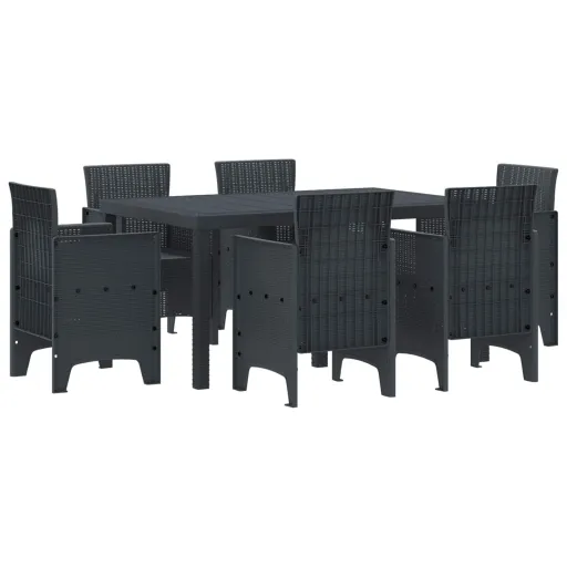Conjunto de Jantar para Jardim   Antracite Rattan Polt (7 pcs)