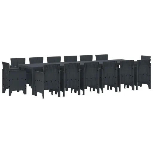 Conjunto de Jantar para Jardim   Antracite Rattan Polt (15 pcs)