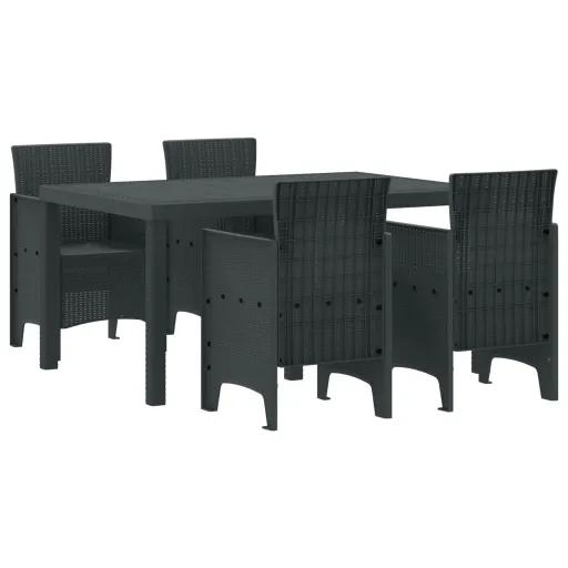 Conjunto de Jantar para Jardim   Antracite Rattan Polt (5 pcs)