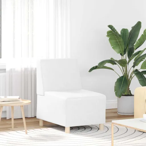 | Unidade de Sofá Modular Sem Braços | Branco 55 x 74 x 82 cm