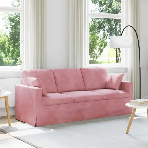 Sofá Rosa 198 x 78 x 80 cm Veludo