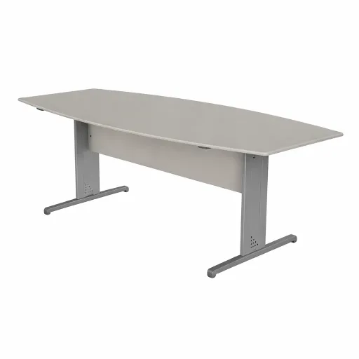 Mesa de Reunião Oval 2000x1000x740 mm Cinza - Única