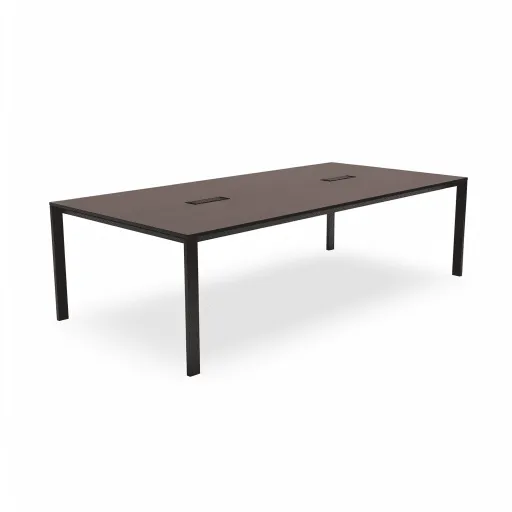 Mesa de Reunião Better 3200x1600mm com Passa Fios – Estrutura Metálica e Tampo em Melamina