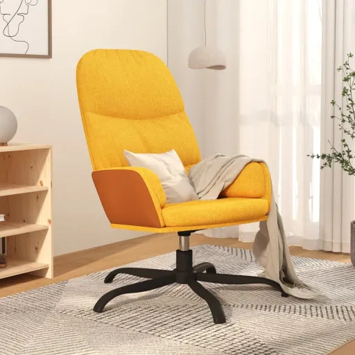 Cadeira de Descanso Tecido Amarelo Mostarda