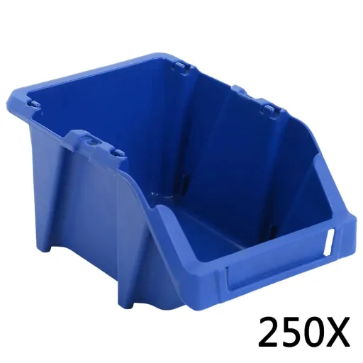 Caixas de Arrumação Empilháveis   103x165x76 mm Azul (250 pcs)