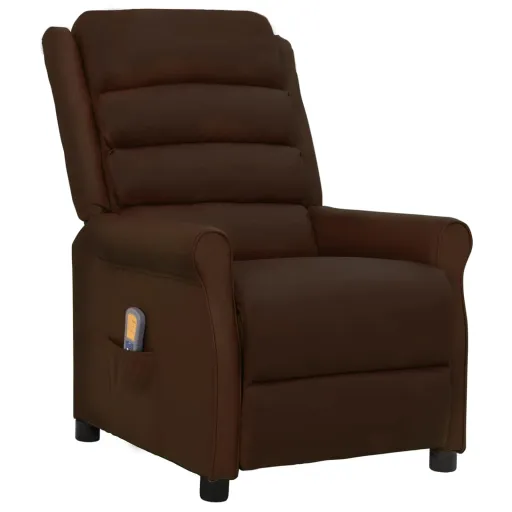 Cadeira de Massagens Couro Artificial Castanho