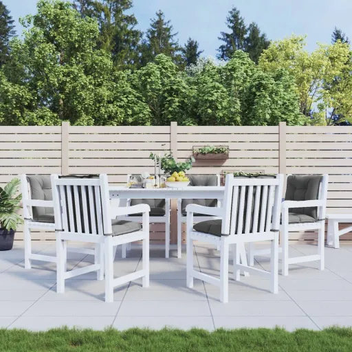 Almofadões Lombares p/ Cadeiras de Jardim   Tecido Cinza (6 pcs)