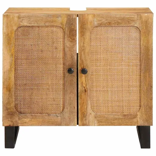 Armário para Pia de Banheiro com Porta Castanho 62 x 33 x 58 cm