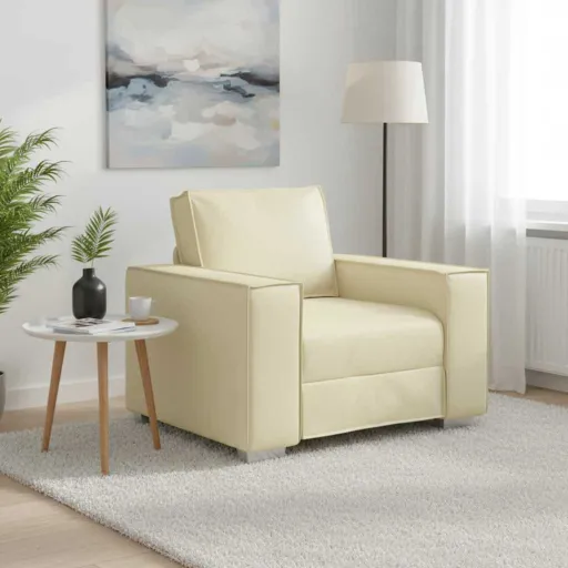 Sofá Creme 99 x 80 x 84 cm Tecido
