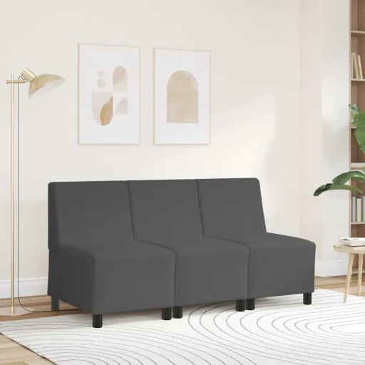 | Unidade de Sofá Modular Sem Braços | Cinzento Escuro