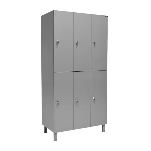 Cacifo Triplo 6 Portas Melamina Cinza – Riva