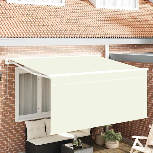 Toldo Retrátil Manual Creme 300 x 200 cm Tecido