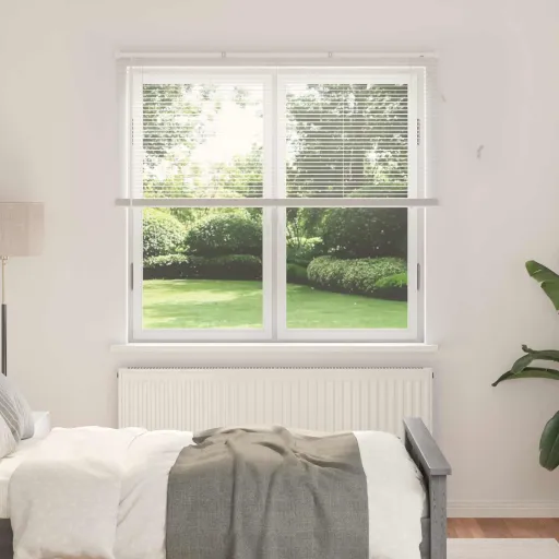 Cortina Veneziana Manual Ajustável Branco 150 x 160 cm PVC