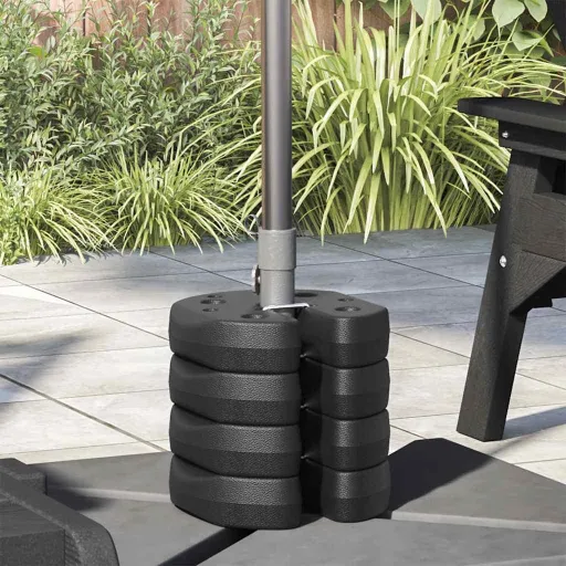 Pesos para Gazebo em Cimento   220x50 mm Preto (4 pcs)