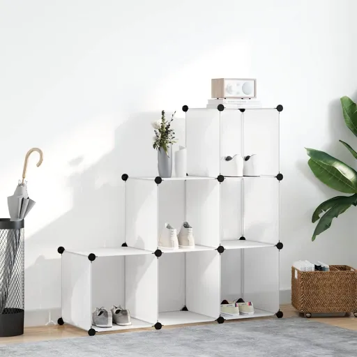 Cubos de Arrumação com 6 Compartimentos Branco