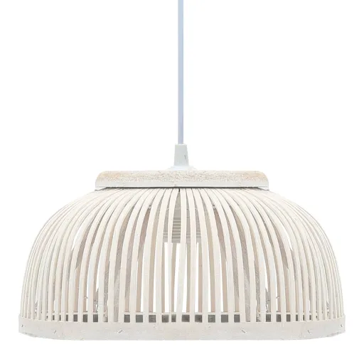 Candeeiro Suspenso Semicircular 40 W 34x14,5 cm E27 Bambu