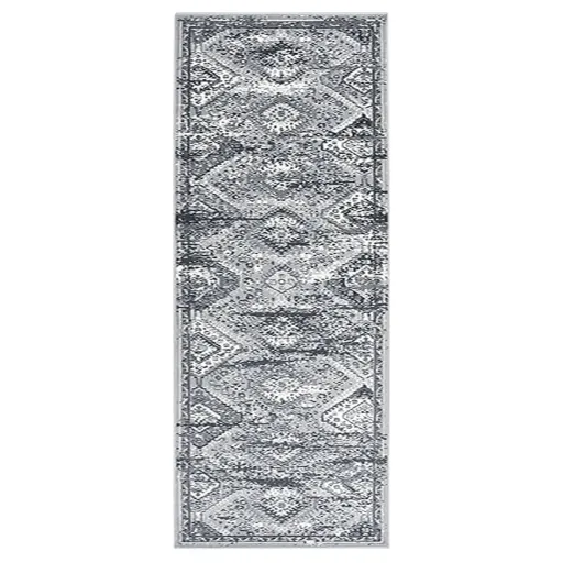 Passadeira 80x200 cm Polipropileno Cinzento Oriental