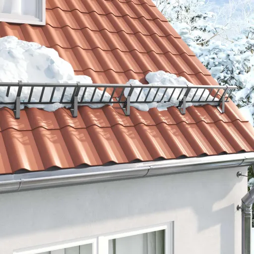 Guarda de Neve para Telhado Antracite 1200 x 2,5 x 20 cm Aço