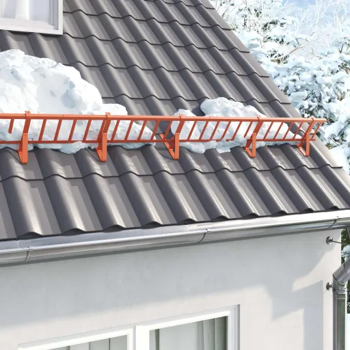 Suporte para Proteção de Neve Vermelho 29,5 x 3 x 34,5 cm Aço