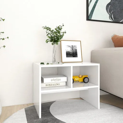 Mesa de Apoio 60x40x45 cm Contraplacado Branco
