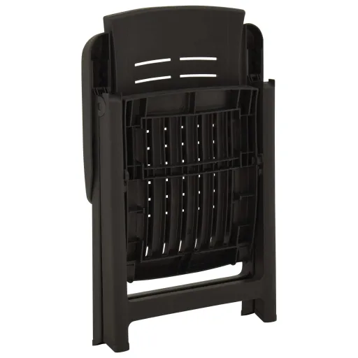 Cadeiras de Jardim Reclináveis   Plástico Antracite (2 pcs)