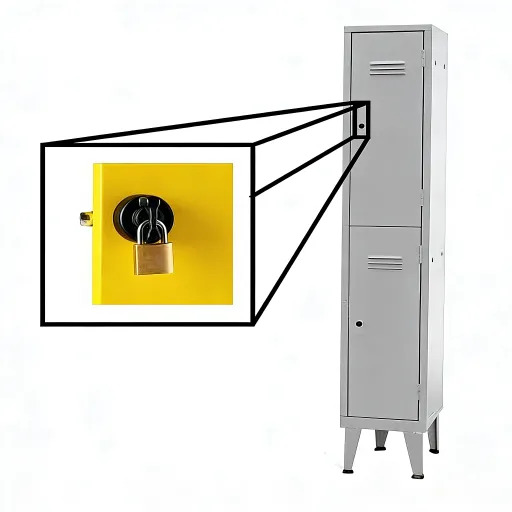 Cacifos Metálicos Simples 2 Portas - (1900x300x500mm) Cadeado PVC