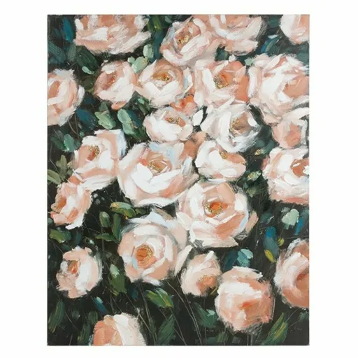 Pintura a Óleo Roses Madeira de Pinho