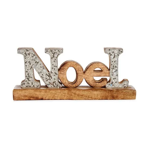Figura Decorativa Krist+ Noel Prateado Purpurina 6,5 x 10 x 25 cm